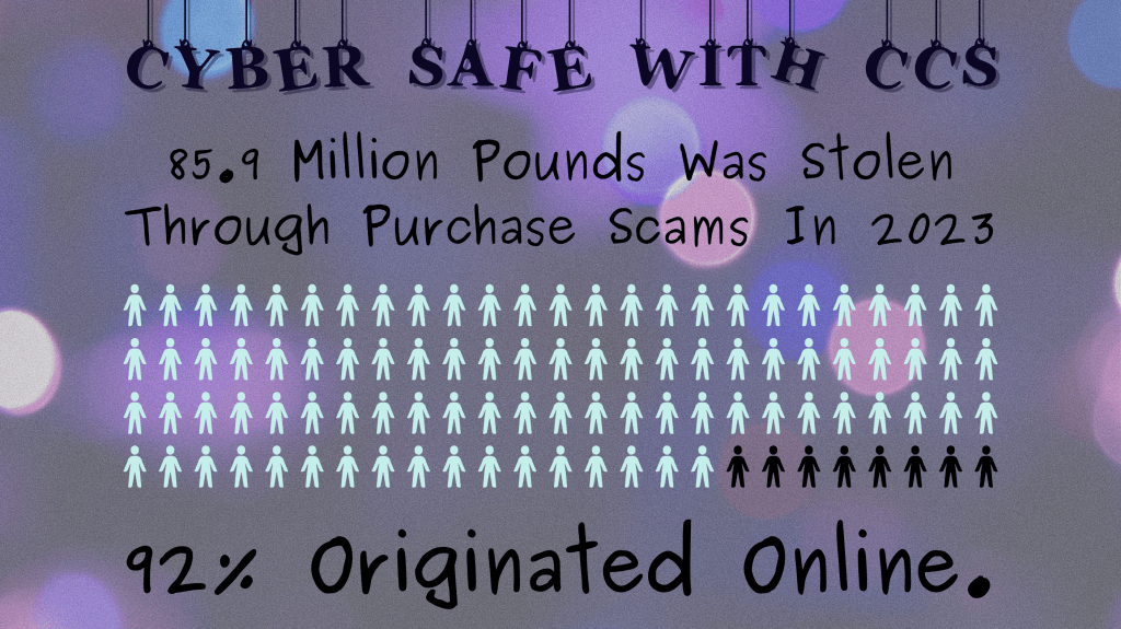 Stay safe while shopping online: £85.9 million was stolen through purchase scams in 2023, with 92% originating online